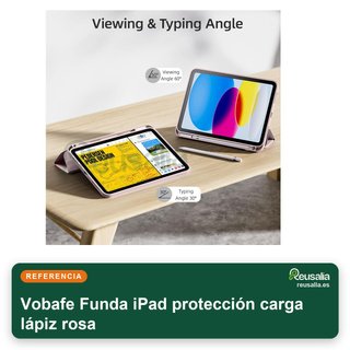 Custodia iPad con protezione e ricarica per pennino rosa