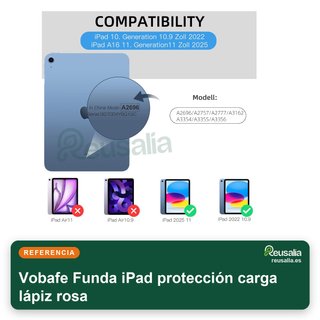 Custodia iPad con protezione e ricarica per pennino rosa