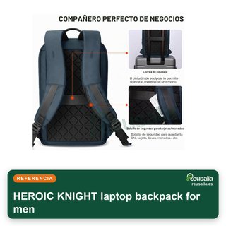 Mochila portátil 17'' impermeable con USB azul