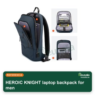 Mochila portátil 17'' impermeable con USB azul