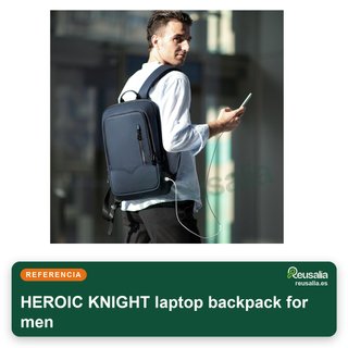 Mochila portátil 17'' impermeable con USB azul
