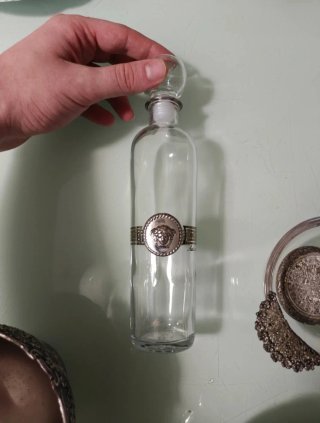 Set vintage coppe, cucchiaini e decanter