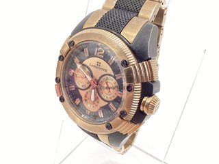 reloj pulsera caballero lanscotte cronógrafo rose gold