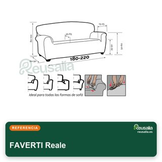 Faverti fodera per divano 3 posti Reale