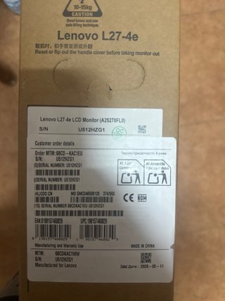 Monitor Lenovo L27e-4e