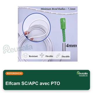 Elfcam cable fibra óptica monomodo 25m