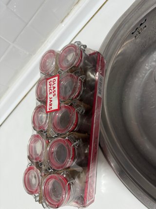 Pack 10 Tarros de Cristal para Especias