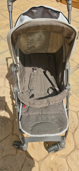 Silla de paseo Bébécar gris/beige