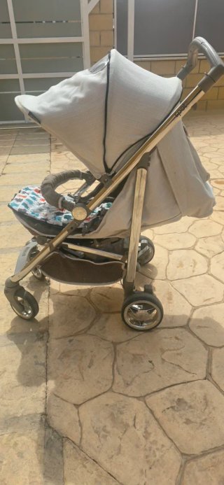 Silla de paseo Bébécar gris/beige