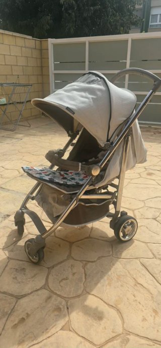 Silla de paseo Bébécar gris/beige