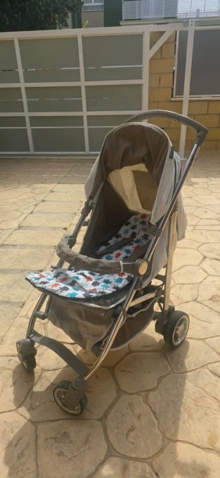 Silla de paseo Bébécar gris/beige