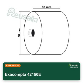 Exacompta 42150E rollos papel térmico 44mm 10