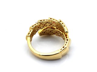 sortija oro 18k con piedra con circonita