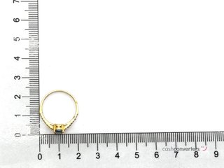 sortija oro 18k con piedra con topacio