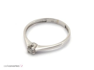 anillo oro 18k con piedra con diamante
