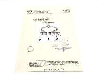 anillo oro 18k con piedra con diamante