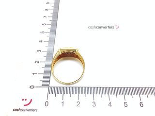 anillo oro 18k con piedra con circonita