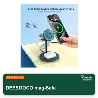 DEESOOCO mag-Safe Estación carga inalámbrica