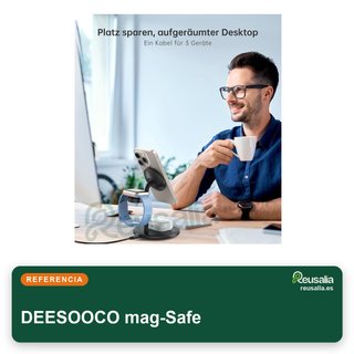 DEESOOCO mag-Safe Estación carga inalámbrica