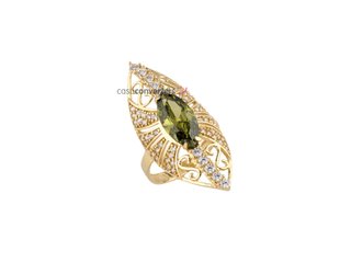 anillo oro 18k con piedra con circonita