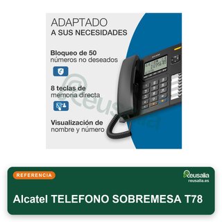 Telefono da tavolo Alcatel con altoparlante nero