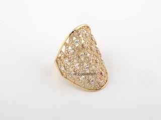 anillo oro 18k con piedra con circonita