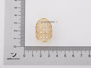 anillo oro 18k con piedra con circonita