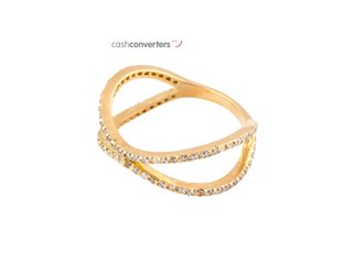 anillo oro 18k con piedra con circonita