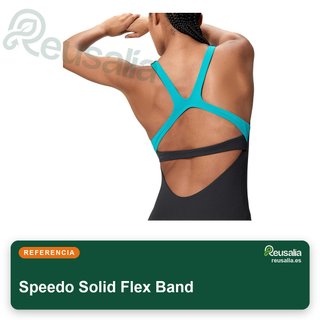 Speedo Solid Flex Band traje baño mujer talla 38