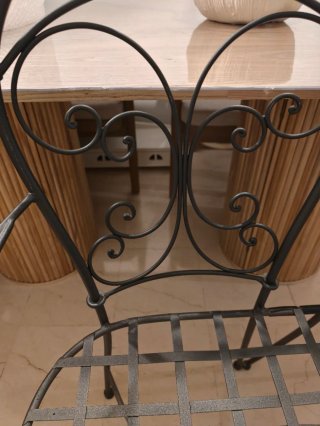 Panca forgia vintage 2 posti nero