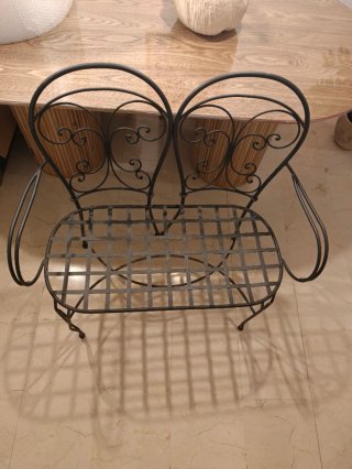 Panca forgia vintage 2 posti nero