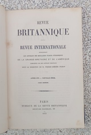 4 tomos de la "Revue Britannique" 1876-1880