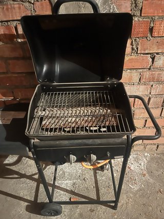 Barbacoa de gas negra