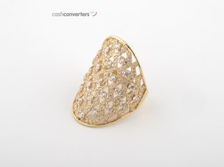 anillo oro 18k con piedra con circonita