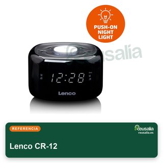 Lenco CR-12 radio despertador con alarma doble