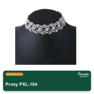 Collana Prosy in argento con cristalli regolabile da donna