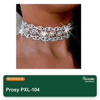 Collana Prosy in argento con cristalli regolabile da donna
