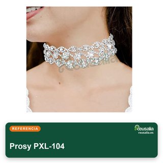 Collana Prosy in argento con cristalli regolabile da donna