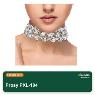 Collana Prosy in argento con cristalli regolabile da donna