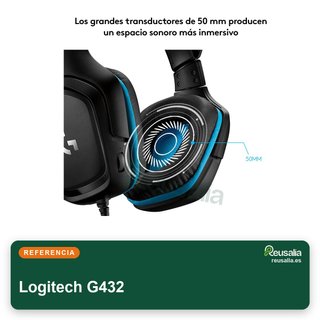 Logitech G432 auriculares gaming sonido envolvente