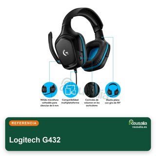 Logitech G432 auriculares gaming sonido envolvente
