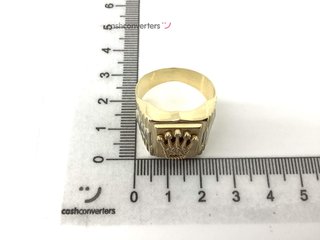 sello oro 18k con piedra
