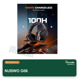 NUBWO G06 cascos gaming inalámbricos sonido