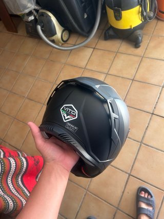 Casco de moto integral negro
