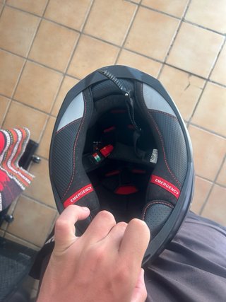 Casco de moto integral negro
