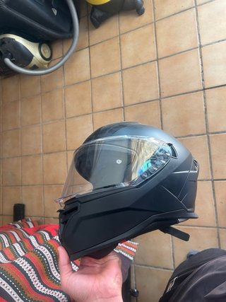 Casco de moto integral negro