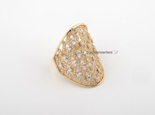 anillo oro 18k con piedra con circonita