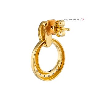 pendientes oro 18k con piedra con circonita