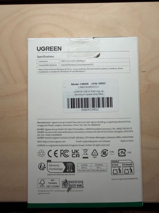 Adattatore UGREEN USB 3.0 a Ethernet Gigabit