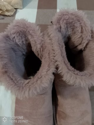 Botines beige y rosas con forro interior